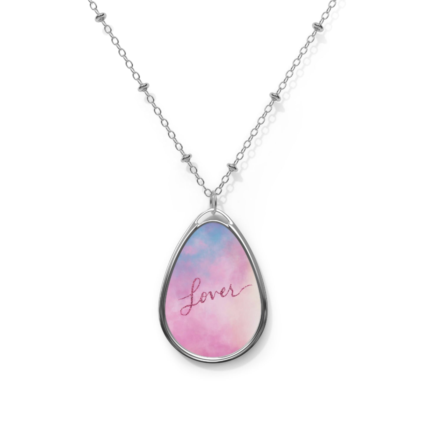 Lover Album Inspired Oval Necklace