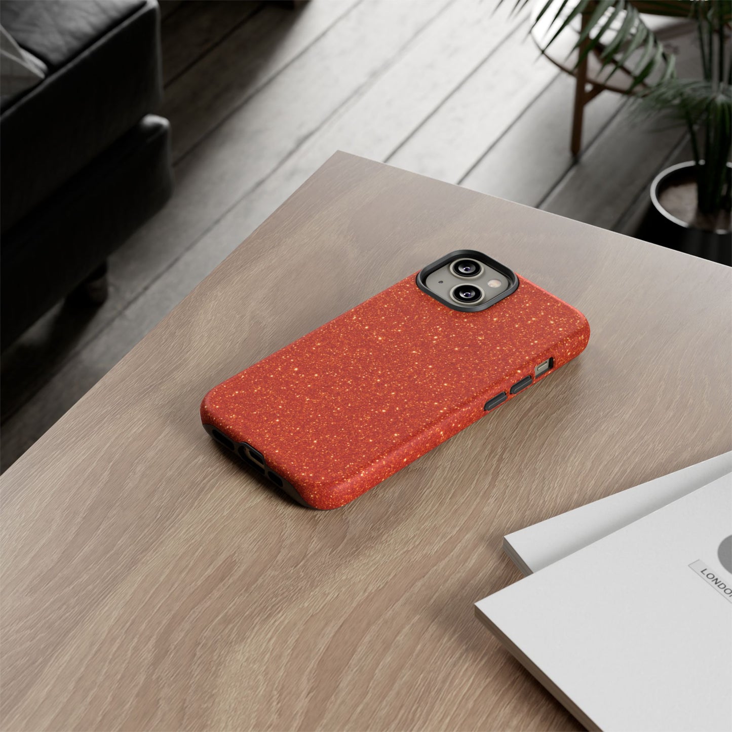 Portofino Orange Glitter Case