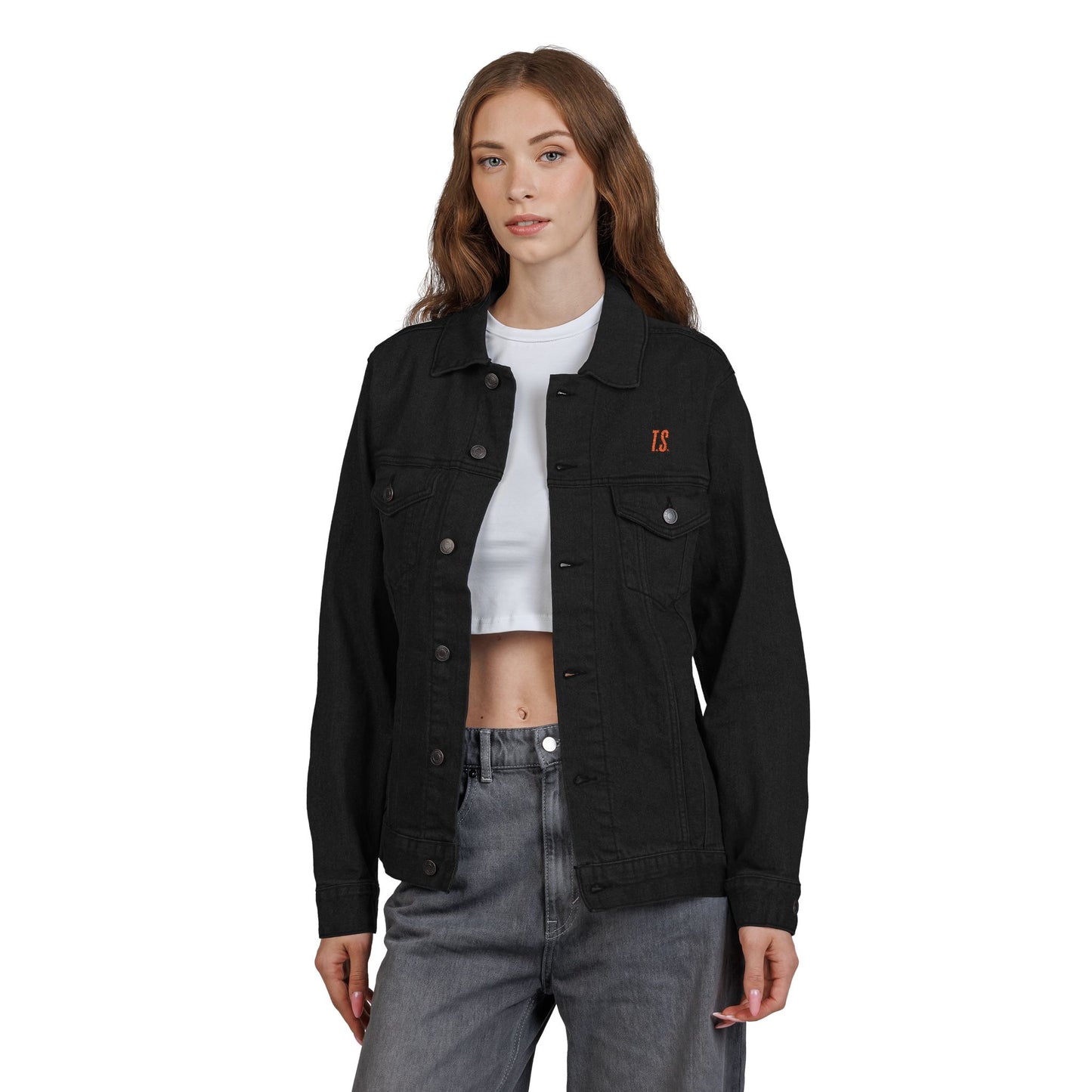 Life Of A Showgirl Unisex Embroidered Denim Jacket