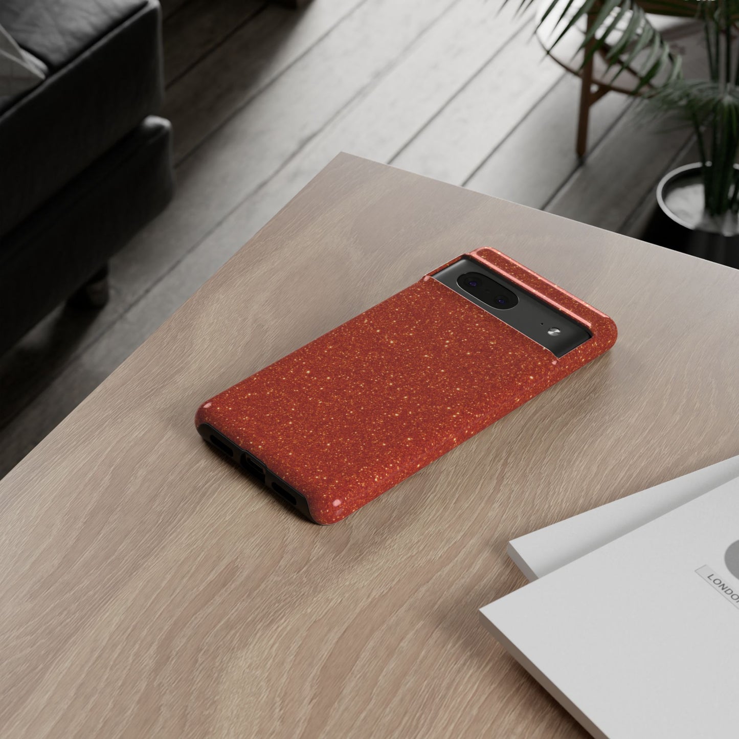 Portofino Orange Glitter Case
