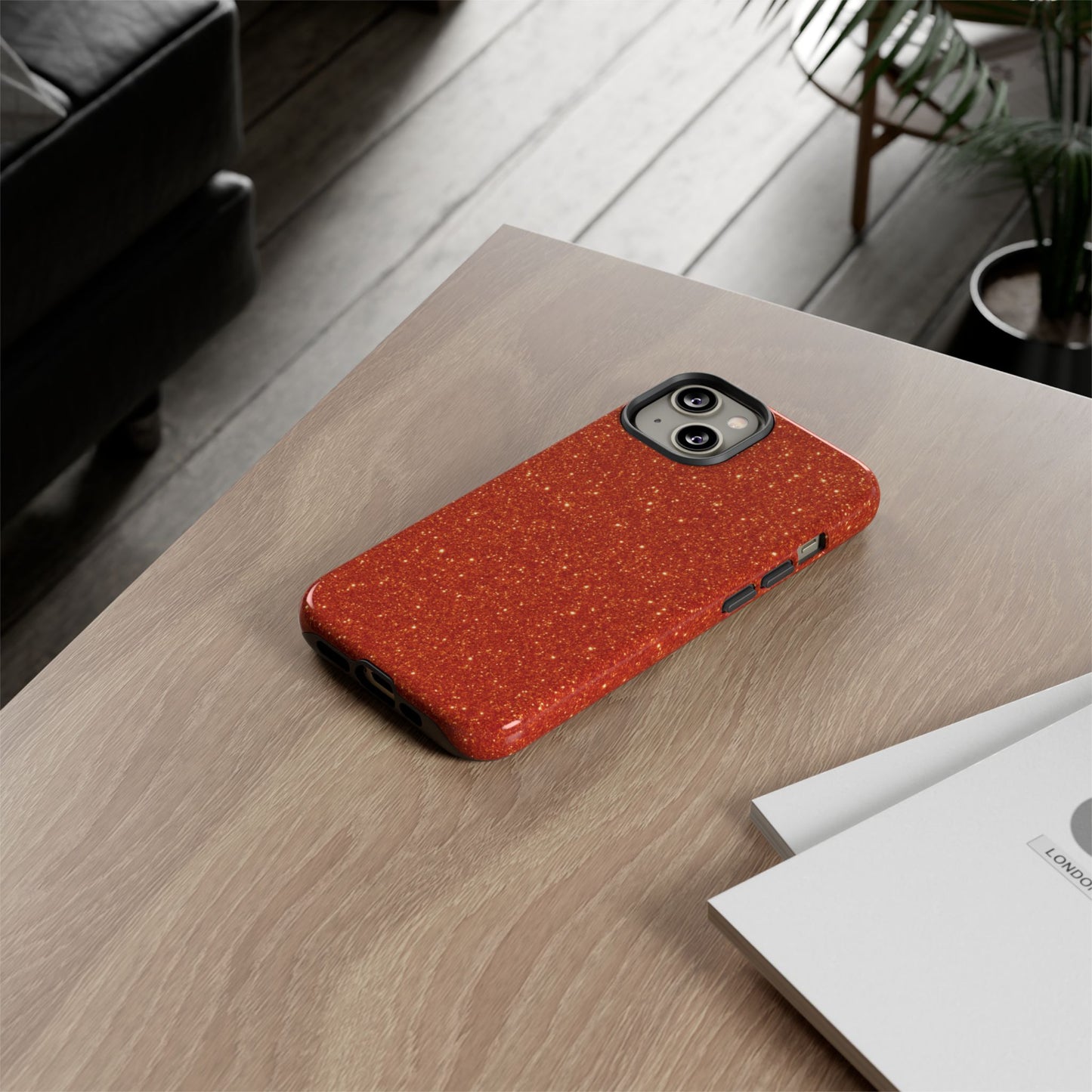 Portofino Orange Glitter Case