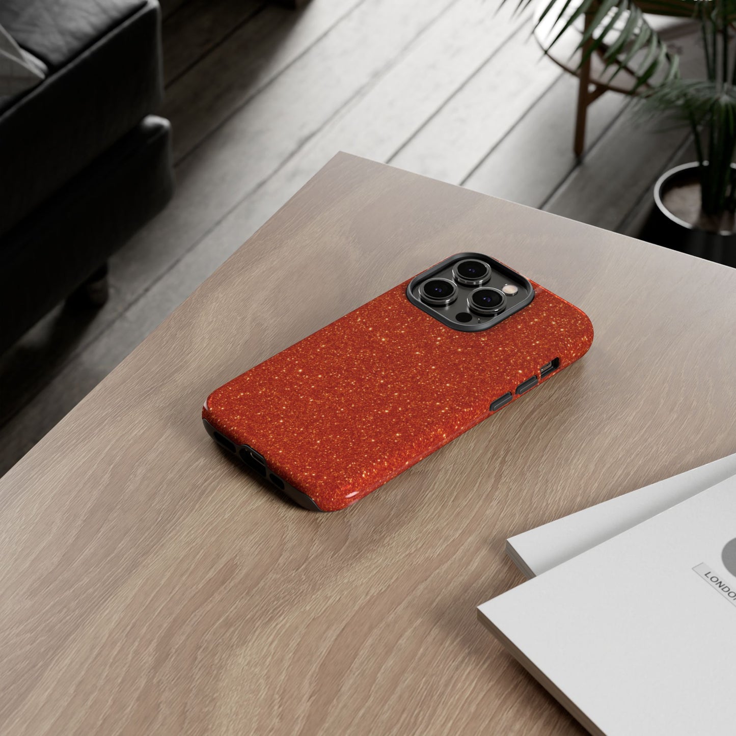 Portofino Orange Glitter Case