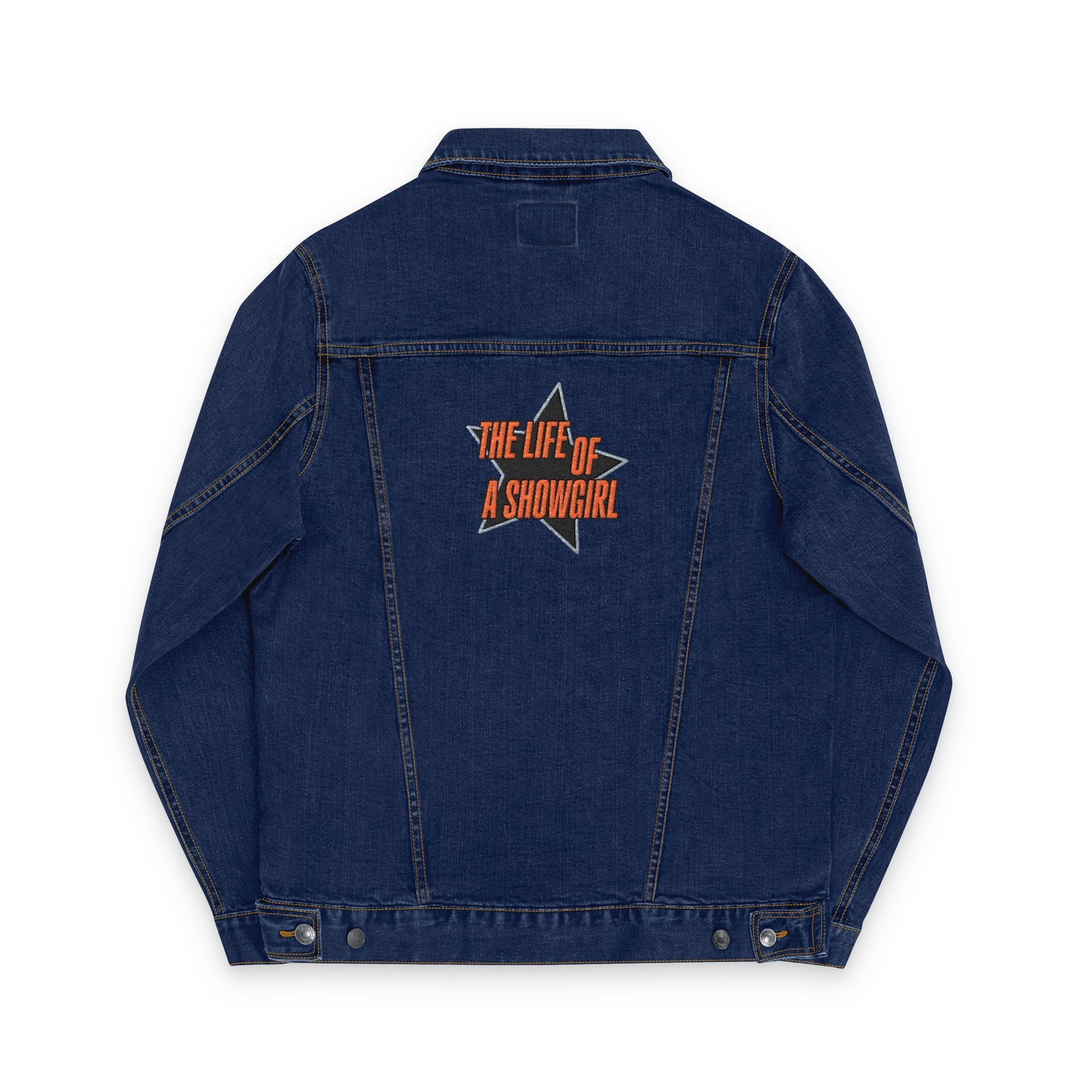 Life Of A Showgirl Unisex Embroidered Denim Jacket