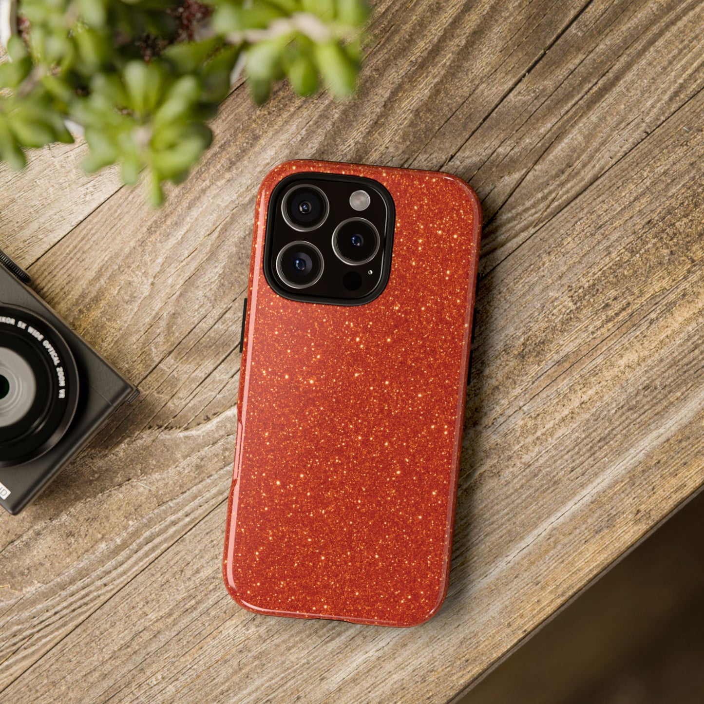 Portofino Orange Glitter Case