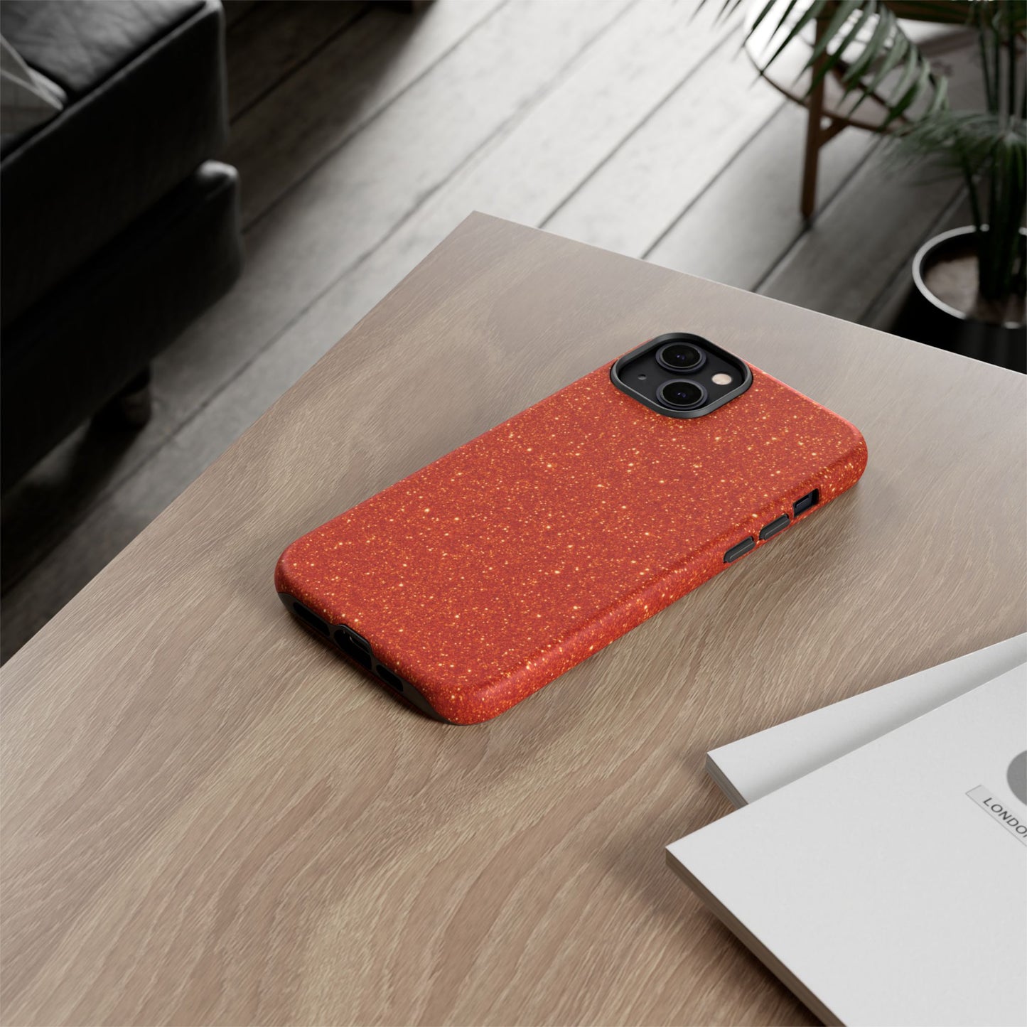 Portofino Orange Glitter Case