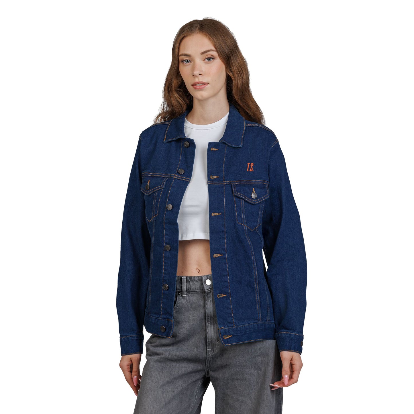 Life Of A Showgirl Unisex Embroidered Denim Jacket