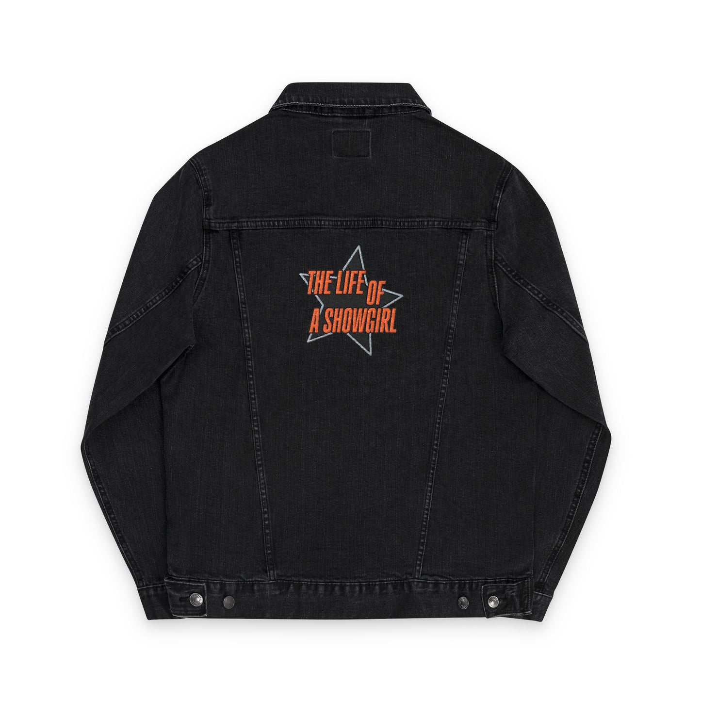 Life Of A Showgirl Unisex Embroidered Denim Jacket
