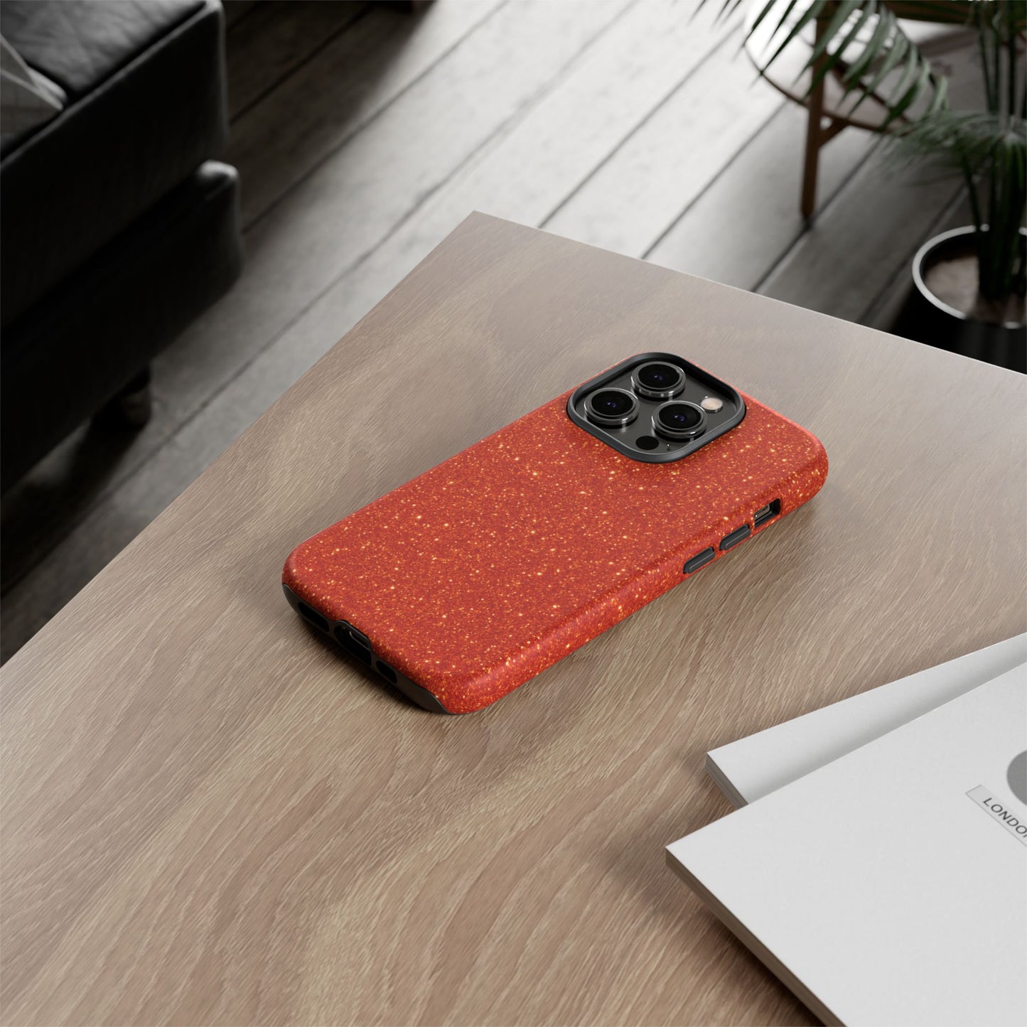 Portofino Orange Glitter Case