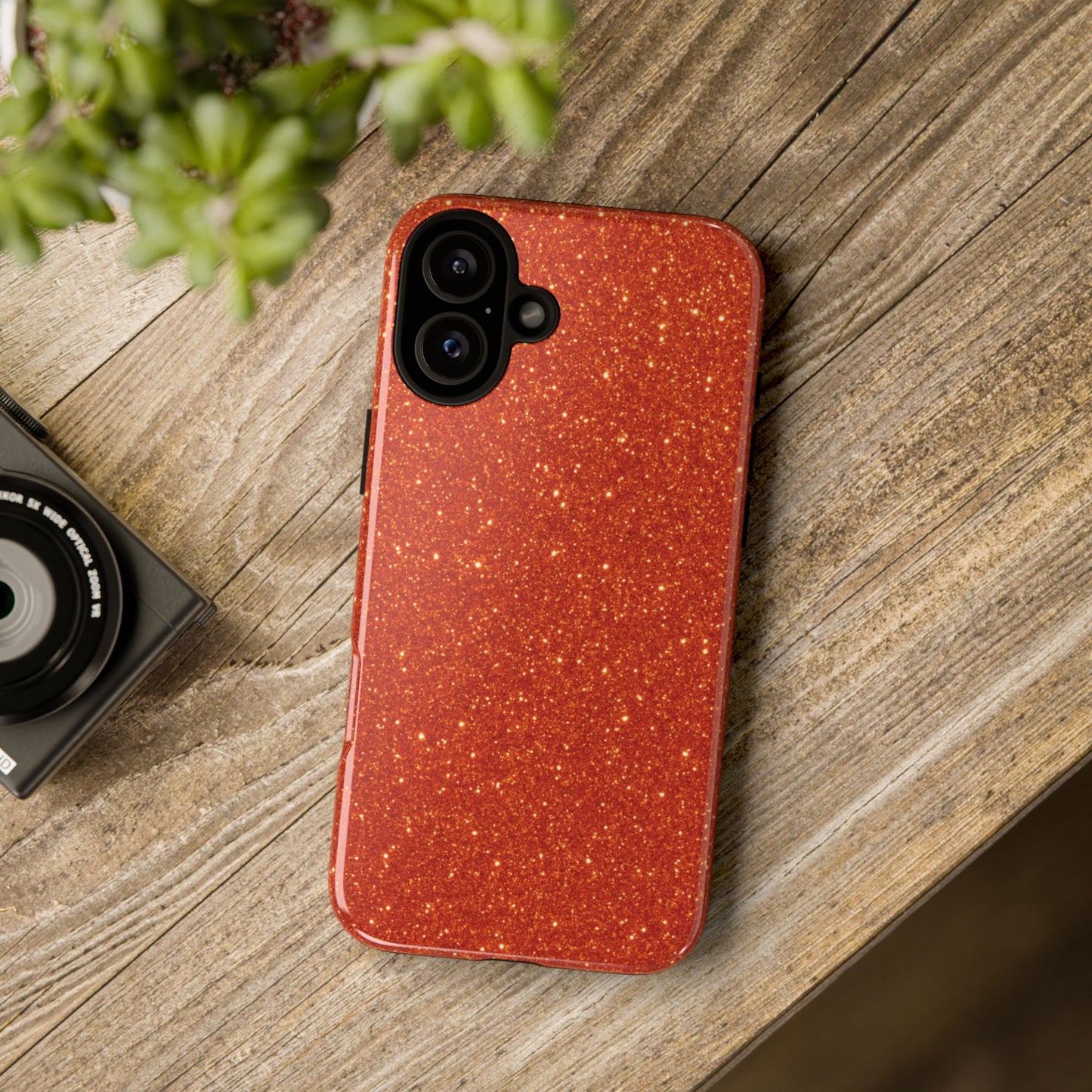Portofino Orange Glitter Case